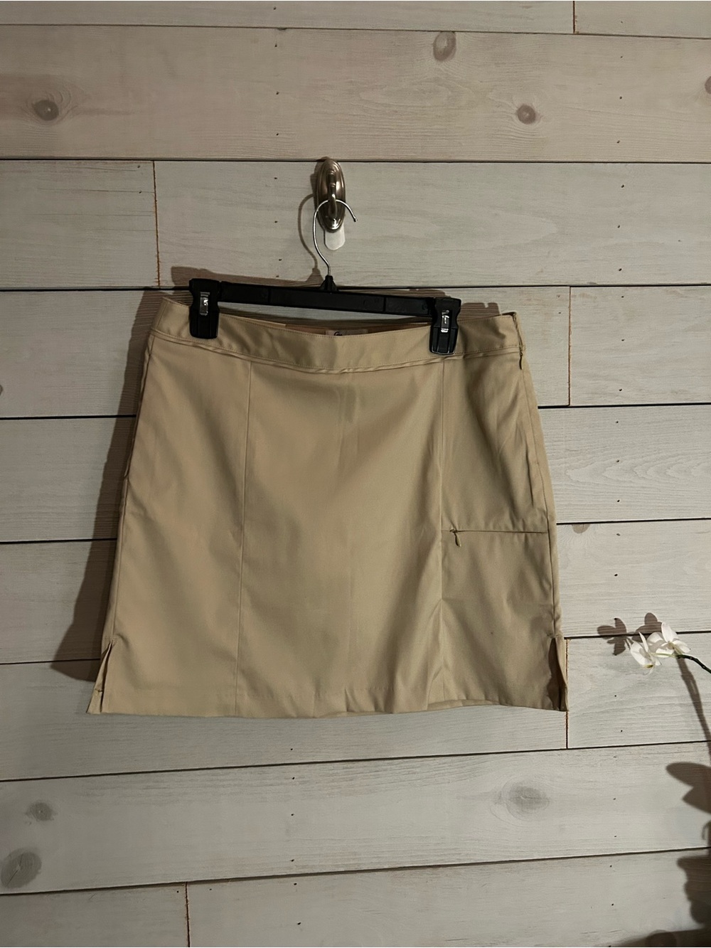 Greg Norman Collection Beige Mini Golf Skort